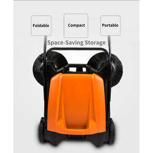 Spazzatrice per Pavimenti Nilebaca 27.5 Pollici, Manuale, con Contenitore da 6.6 Galloni, in Plastica Tecnica, Attrezzatura per Pulizie Commerciali - Product Image 3