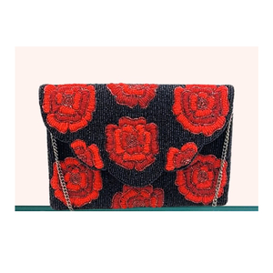 Pochette et sac à main de soirée à imprimé floral tendance et orné de perles - Vente en gros en provenance d'un fournisseur indien - Product Image 1