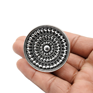 แหวนสไตล์วินเทจงานฝีมืออินเดียสำหรับผู้หญิงและเด็กผู้หญิง เงินแท้ 925 ชุบออกซิไดซ์ ทำด้วยมือ ราคาขายส่งจากผู้ผลิต - Product Image 3