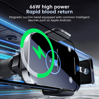 Soporte de cargador de coche magnético Eway 66W 15W abrazadera automática inalámbrica rotación de 360 ° soporte de carga y soporte para navegación