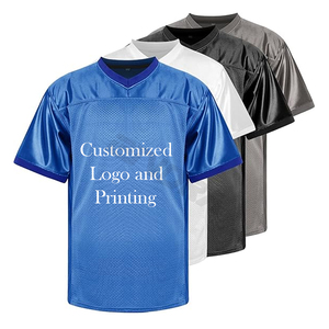 Camiseta de fútbol americano clásica personalizada malla transpirable sublimación Street Soccer Tops pantalones cortos equipo largo Jersey 80 número impreso - Product Image 1