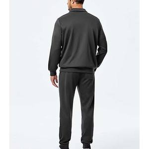 Survêtement athlétique 2 pièces pour hommes Survêtements décontractés Full Zip Survêtements Jogging Ensemble athlétique - Product Image 4