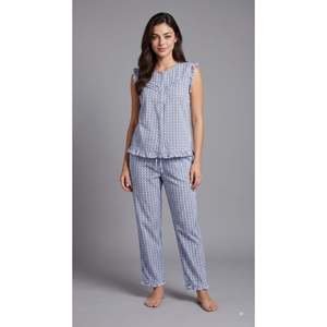 Conjunto de Pijama Evolve X Venus para Mujer, Premium, de Rayón Suave, Transpirable, Estampado, con Top de Manga Corta (NPSRY3506BL) - Product Image 6