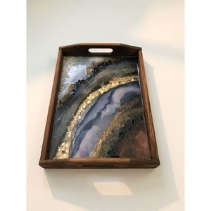 Atractiva bandeja de servicio de resina de diseño hecho a mano de una sola pieza con calidad extra premium a las mejores tarifas - Product Image 6