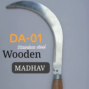 Faucille à lame en acier de qualité industrielle, manche court, dentelée, pour la coupe de l'herbe, fabricant, vente en gros, qualité d'exportation, outil en bois - Product Image 1