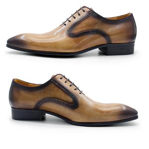 026 Nouvelles Chaussures Habillées en Cuir Véritable pour Hommes, Chaussures Oxford de Luxe Formelles pour Affaires, Confortables et Respirantes, Idéales pour le Bureau, les Mariages et les Fêtes - Product Image 3
