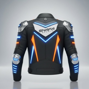 Chaqueta de Motociclista de Cuero Genuino para Hombre, Hecha a Medida, Transpirable, de Alta Calidad, Impermeable y Resistente al Viento, al por Mayor - Product Image 2