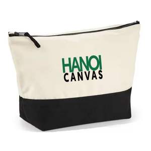 Hot Sale High Quality Eco-Friendly Canvas <b>Makeup</b> <b>Case</b> Fashionable Zipper Closure Customized Logo Cosmetics Storage Bag Plain - Product Image 2