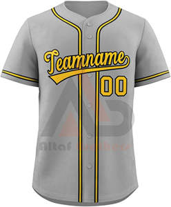เสื้อเบสบอลลายทางแบบกำหนดเองสำหรับผู้ชายและผู้หญิง เสื้อคอวี ปรับแต่งชื่อทีม หมายเลข โลโก้ 100% โพลีเอสเตอร์ ระบายอากาศได้ดี แห้งเร็ว - Product Image 2