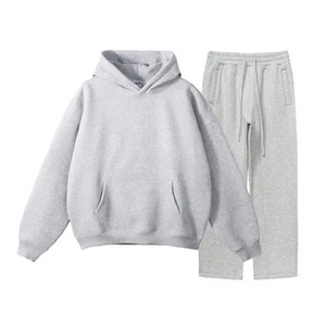 Conjunto de chándal desgastado de algodón 100% de peso pesado Unisex, chándal transpirable de secado rápido de alta calidad, estampado de invierno - Product Image 1