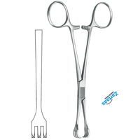 Pince à saisir les tissus Lahey en acier inoxydable de haute qualité 3x3 dents 20cm / 8 "fabricant d'instruments de trachéotomie