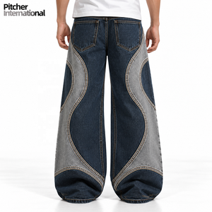Jeans fuselés sur mesure pour hommes, vente en gros de jeans fuselés pour hommes, jeans fuselés en denim extensible, faible MOQ, marque de vêtements pour hommes - Product Image 4