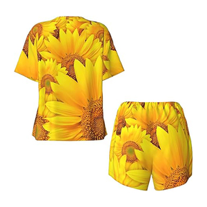 Comfortable High Quality Solid Casual Two Piece Shorts <b>Set</b> Women's Shirts and Shorts <b>Twin</b> <b>Set</b> 100% Cotton Breathable - Product Image 2