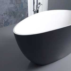 Bañera Moderna Independiente de Diseño Romano en Color Gris, Estilo Moderno - Product Image 1