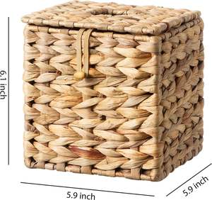 ร้อนขายธรรมชาติที่ทําด้วยมือคุณภาพสูงผักตบชวากล่องกระดาษทิชชูสี่เหลี่ยมสําหรับตกแต่งบ้าน,ผู้ถือทิชชู่ทอมือ motifeur - Product Image 3