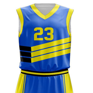 Ensemble d'uniformes de basket-ball à sublimation personnalisée nouveau style de shorts en jersey pour hommes vêtements de sport respirants grande taille options usine OEM - Product Image 3