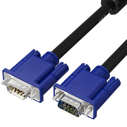 D-Sub 15pin to D-Sub 15pin VGA Cable 3M Deluxe Braid Shielded PVC Jacket Male/Female for Computer and Camera Use Stock