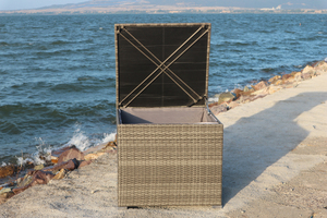 PE RATTAN WICKER GARDEN FURNITURE <b>CORNER</b> SOFA SET WITH <b>CUSHION</b> BOX - Product Image 5