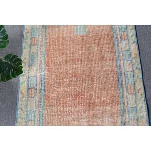 Tapis en Laine Patchwork Bleu Orange Vintage 2.4x4.9ft Tissage Plat Turc pour Décoration de Salon Largeur 4m avec Support en Latex - Product Image 4