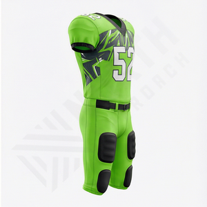 Uniforme de Fútbol Americano Personalizado con Nombre y Número de Equipo, Talla Grande para Hombre, 100% Poliéster Transpirable, Profesional y Atlético - Product Image 3