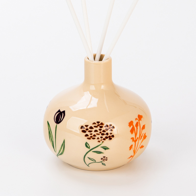 Elegant Glazed Ceramic Reed Diffuser Empty Bottle for Home Fragrance