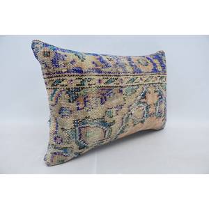 Coussin de Bohème Multicolore en Laine Kantha 16x24 Coussin Décoratif Patchwork Tissé à Imprimé Floral Brodé Vintage 18x18 Pouces - Product Image 3