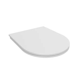 Couvre-siège de toilette blanc brillant thermoformé à fermeture douce - Product Image 1