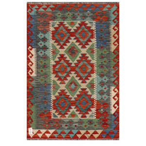 Tapis Kilim Maimana Afghanistan 127 x 85 cm, décoration murale - Product Image 1