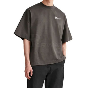 Style décontracté 100% coton hommes T-Shirt surdimensionné motif solide séchage rapide respirant taille personnalisée - Product Image 3