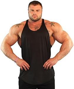 Camiseta sin mangas de gimnasio para hombre de algodón 100% Premium, camiseta sin mangas transpirable y de secado rápido, personalizable de alta calidad - Product Image 1