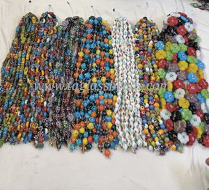 คริสตัลแก้วมูราโน่แบบหลอดรูปไข่ขนาด 10 มม. สำหรับทำเครื่องประดับ คละสี ดำ น้ำเงิน แดง ขาว เขียว ม่วง เหลือง ขายส่งจำนวนมาก - Product Image 1