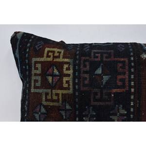 Bohemian Vintage Floral Kilim Pillow 16x24 Inch Brown Wool <b>Cushion</b> <b>Printed</b> Silk <b>Cushion</b> for Floor Decorative Purpose - Product Image 2