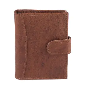 Pembungkus kartu kulit Pu kustom dengan penutup jepret RFID dilindungi portabel banyak kartu - Product Image 1