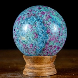 Wholesale Glowing Ruby Kyanite Sphere UV Reactive Polished Hand Carved Gemstone <b>Healing</b> Ruby Kyanite Ball Crystal for Decoration - Product Image 3
