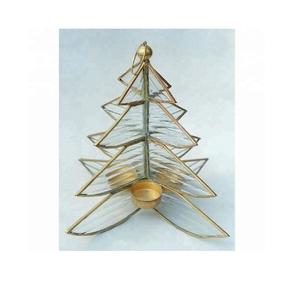 ออกแบบใหม่ตกแต่งปาร์ตี้คริสต์มาสโลหะชาผู้ถือ Votive สีทองสําหรับตกแต่งคริสต์มาส - Product Image 1