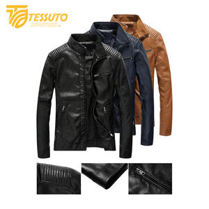 Venta al por mayor de chaqueta de cuero de invierno por encargo de los hombres de alta calidad con cierre de cremallera y patrón de camuflaje estilo formal - Product Image 2