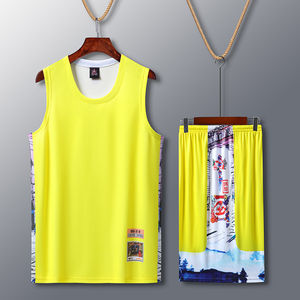 Vente en gros d'uniformes de basket-ball d'été grande taille adulte personnalisé Bsci Original imprimé respirant séchage rapide antibactérien - Product Image 1