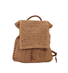 Sac à dos pour femmes Sac à bandoulière en paille tissé à la main Sac en paille Crochet Macramé Sacs de plage directement du fournisseur indien - Product Image 1