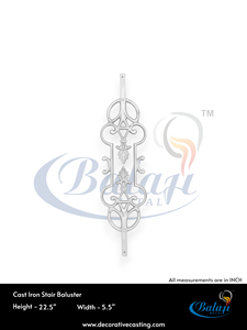 Escalier intérieur élégant, garde-corps en fonte moderne hautement poli, balustre en métal gris, balcon, terrasse extérieure, sans cadre, rouille - Product Image 3