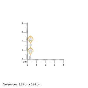 Pendientes de Diamantes Cultivados en Laboratorio con Engaste de Oro en Forma de Corazón para Mujer, Elegantes y Encantadores para Bodas y Aniversarios - Product Image 3