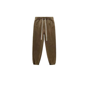 Ropa de hombre demandada superior Pantalones de chándal apilados lavados con ácido vintage Pantalones de hombre pesados personalizados Pantalones lavados - Product Image 1