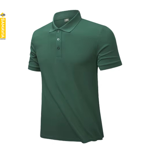 Golf de hombre Samavia antiarrugas teñido hilo de punto personalizado para camisas Dry Fit algodón bambú calidad OEM - Product Image 1