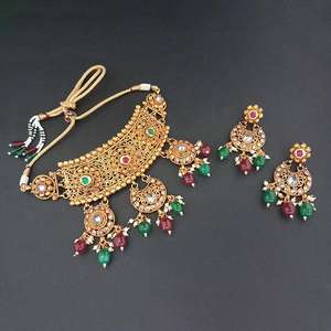 Véritable création cuivre collier ensemble FBB0139A AD pierre tour de cou ensembles de bijoux fins - Product Image 1