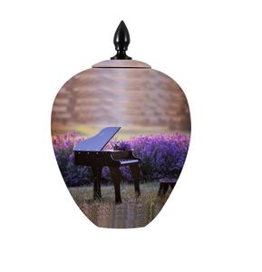 Prix de gros Urne de crémation en aluminium pour adultes avec cheval courant dans l'eau Urnes de finition personnalisées - Product Image 1