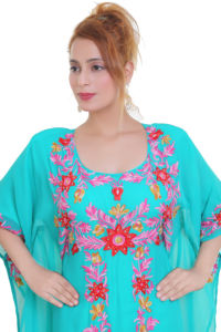 Modern Moroccan Islamic <b>Kaftan</b> for Women <b>Long</b> Floor-Length Beach <b>Dress</b> with Breathyable <b>Long</b> Sleeve ODM Supply - Product Image 3