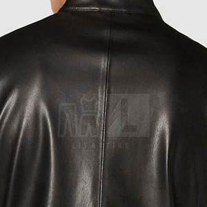 Chaqueta de Cuero para Hombre de Alta Calidad en Color Negro, Diseño de Logotipo Personalizado, Ropa de Moda, Chaqueta de Cuero para Hombre - Product Image 6