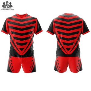 Ensemble de maillots de rugby personnalisés en polyester respirant et écologique à transfert thermique intégral – Nouveau style - Product Image 1