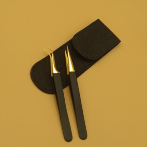 Pince à épiler en acier inoxydable Diamond Grip pour extensions de cils professionnelles, pince à épiler antistatique de précision, matériau de haute qualité - Product Image 4