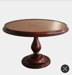 PLATS Haute Qualité Vente Chaude Acacia En Bois Haut Pied Rond Plateau En Bois Gâteau Stand pour Servir Gâteaux et Fruits - Product Image 2