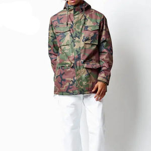 Chaqueta Cortavientos Deportiva Personalizada para Hombre, de Lona, para Actividades al Aire Libre, Impermeable, Térmica, con Cuello Alto y Logotipo Frontal - Product Image 2